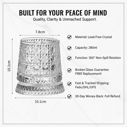 🍻The Zenith 360° Kinetic Crystal Whiskey Tumbler