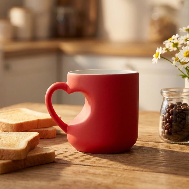 💖Magic Heart Mug: Color-Changes With Hot Water!
