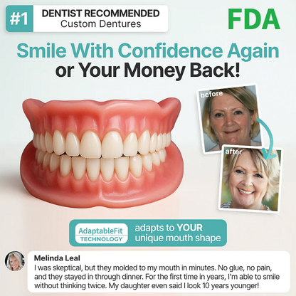 🔥LAST DAY 70% OFF -🏆ENOSINY™ Custom Custom-Fit Full Functional DenturesMake you more confident – Made in the USA & FDA-Certified